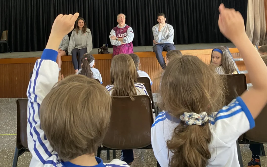 Visita del Força Lleida Femení